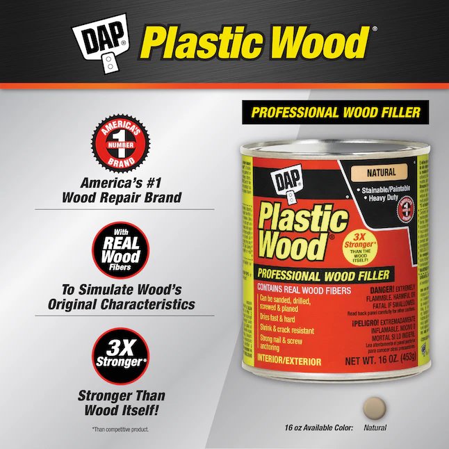 DAP Plastic Wood 16-oz Natural Wood Filler