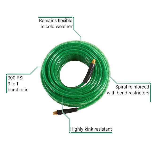 Metabo HPT  Professional Grade Polyurethane Air Hose 50 Ft. x 1/4 In.