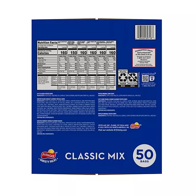 Frito-Lay Classic Mix Variety Pack (50 pk.)