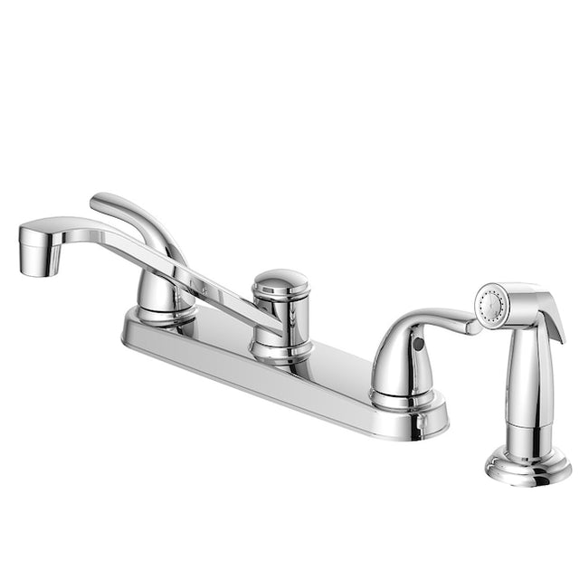 Project Source Ethan Brushed Nickel 4-in centerset 2-handle
