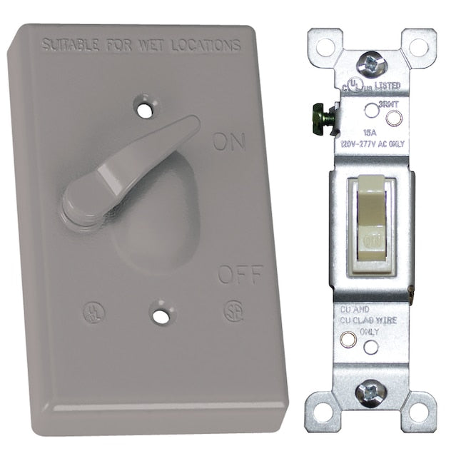 Sigma Engineered Solutions Cubierta de caja eléctrica resistente a la intemperie de metal rectangular de 1 unidad