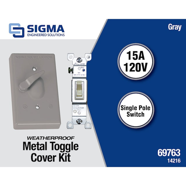 Sigma Engineered Solutions 1-Gang Rectangle Metal Weatherproof Electrical Box Cover