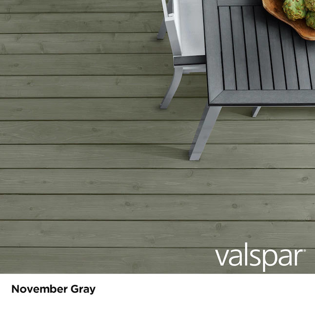 Valspar® November Grey Tinte y sellador para madera exterior semitransparente (1 galón)