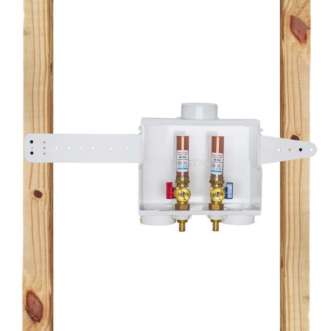 Caja de salida para lavadora de drenaje doble Eastman con pararrayos - 1/2 pulg. Crimp PEX