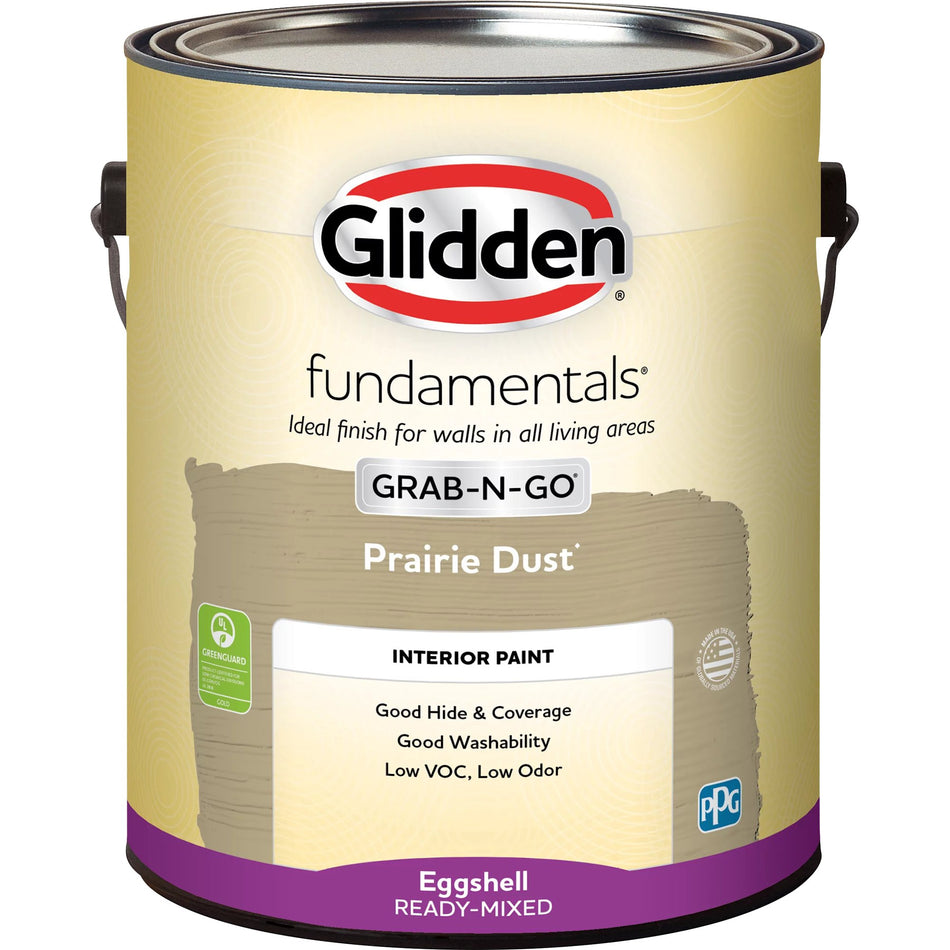 Látex interior Glidden Fundamentals Grab-N-Go, cáscara de huevo (Prairie Dust, 1 galón) 