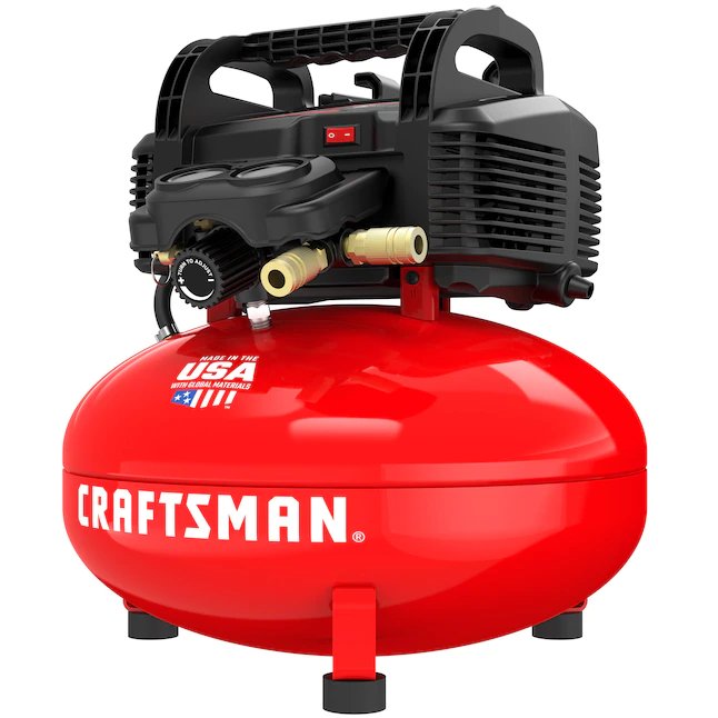 Compresor de aire tipo panqueque CRAFTSMAN portátil de 6 galones y 150 PSI