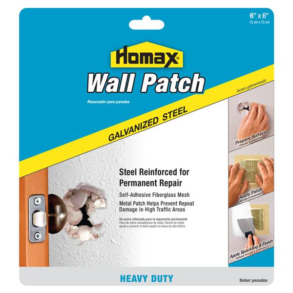 Homax Galvanized Steel with Fiberglass Mesh Wall Patch (6 in. x 6 in.)