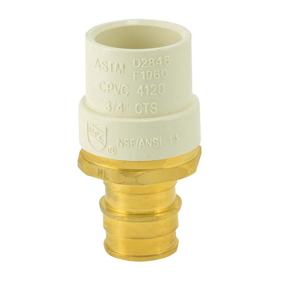 CPVC x Brass Transition PEX Adapter – 3/4 in. Slip x 3/4 in. PEX