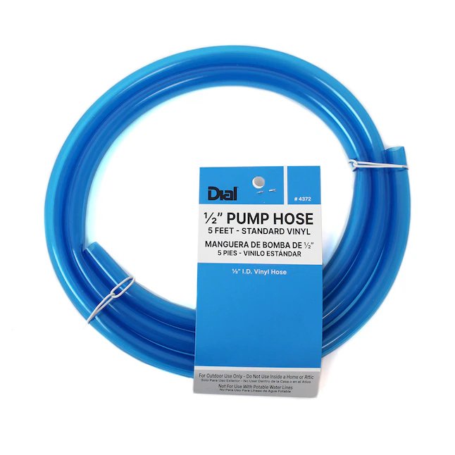 Dial   ½” x 5 ft. Vinyl Pump Hose