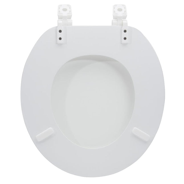 Project Source Wood White Round Toilet Seat