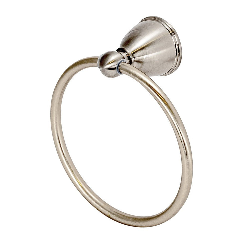 EZ-FLO Brushed Nickel Decorative Towel Ring