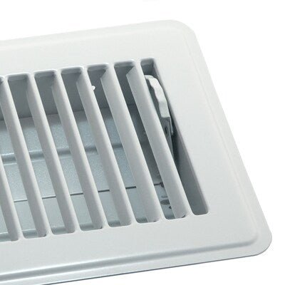 Accord 4-in x 14-in 2-way Steel White Floor Register