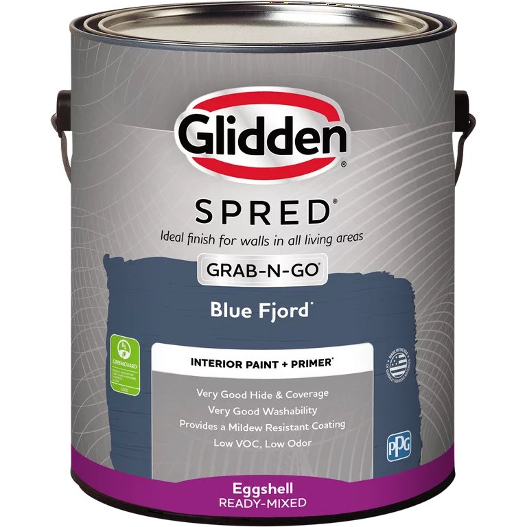 Glidden Spred Grab-N-Go Innenwandfarbe, Blue Fjord, (Eierschale, 1 Gallone) 