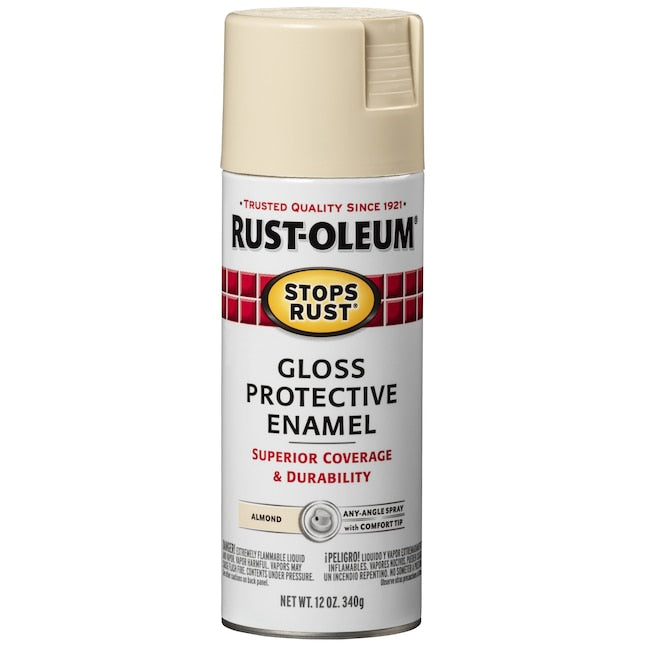 Rust-Oleum  Stops Rust Gloss Almond Spray Paint (NET WT. 12-oz)