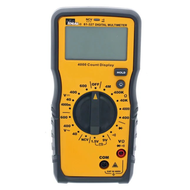 IDEAL 600-Volt-Digitalmultimeter mit manueller Entfernungsmessung (Batterie im Lieferumfang enthalten)