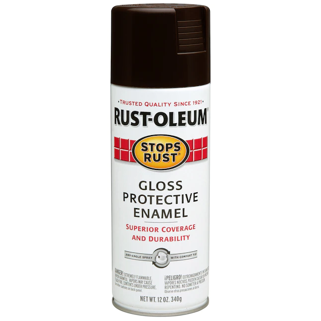 Rust-Oleum Stops Rust Gloss Pintura en aerosol de nogal oscuro (NET WT. 12 oz)