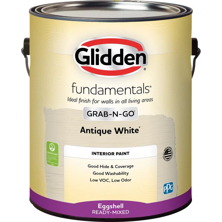 Glidden Fundamentals Grab-N-Go Innenwandfarbe, Antikweiß, (Eierschale, 1 Gallone) 