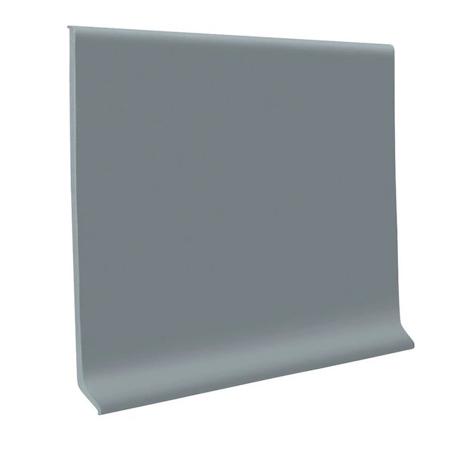 Base cóncava de caucho Flexco TP Gris medio 0.125 pulg. de diámetro x 4 pulg. de ancho x 1440 pulg. de largo Caucho termoplástico Base para piso y pared