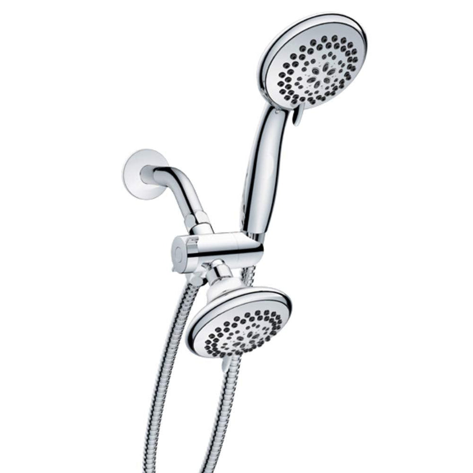 EZ-FLO 2.0 GPM 6-Spray Handheld Showerhead and Fixed Showerhead Combo ( Chrome Finish)