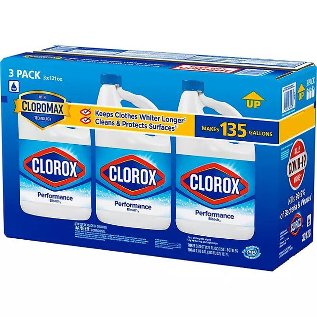 Clorox Performance Bleach (121 fl. oz./bottle, 3-Pack)