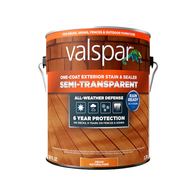 Valspar®  Pre-tinted Cedar Naturaltone Semi-transparent Exterior Wood Stain and Sealer (1 Gallon)