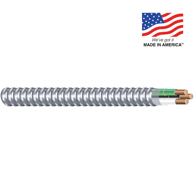 Southwire Armorlite 250 Fuß 12/2 MC-Kabel aus massivem Aluminium