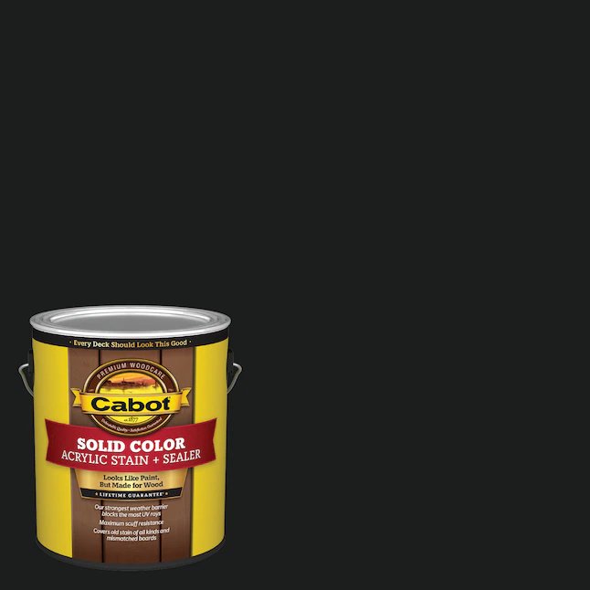 Cabot  Black Solid Exterior Wood Stain and Sealer (1-Gallon)