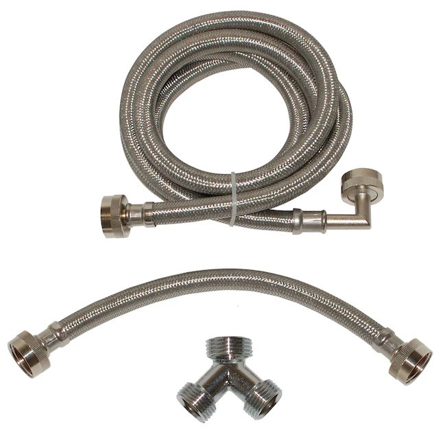 Eastman 72-in 3/4-in Fht Inlet x 3/4-in Fht Outlet Braided Stainless Steel Steam Dryer Installation Kit