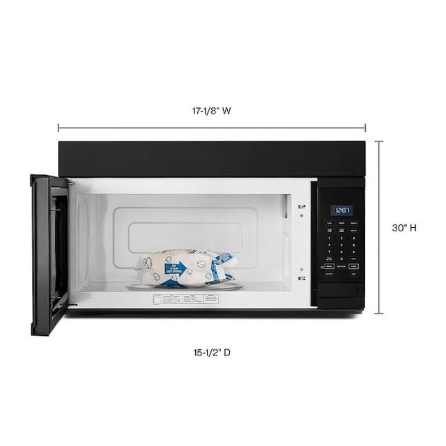 1.7-cu ft 1000-Watt Over-the-Range Microwave (Black)