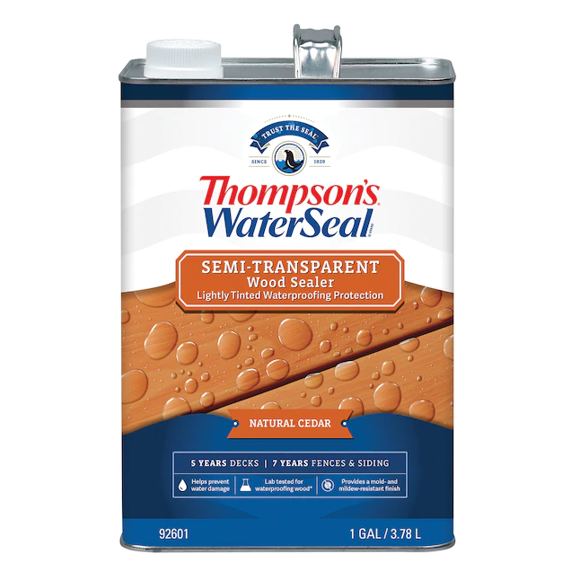 Thompson's WaterSeal  Signature Series Pre-tinted Natural Cedar Semi-transparent Exterior Wood Stain and Sealer (1-Gallon)