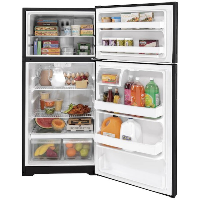 Hotpoint 15.6-cu ft Top-Freezer Refrigerator (Black)