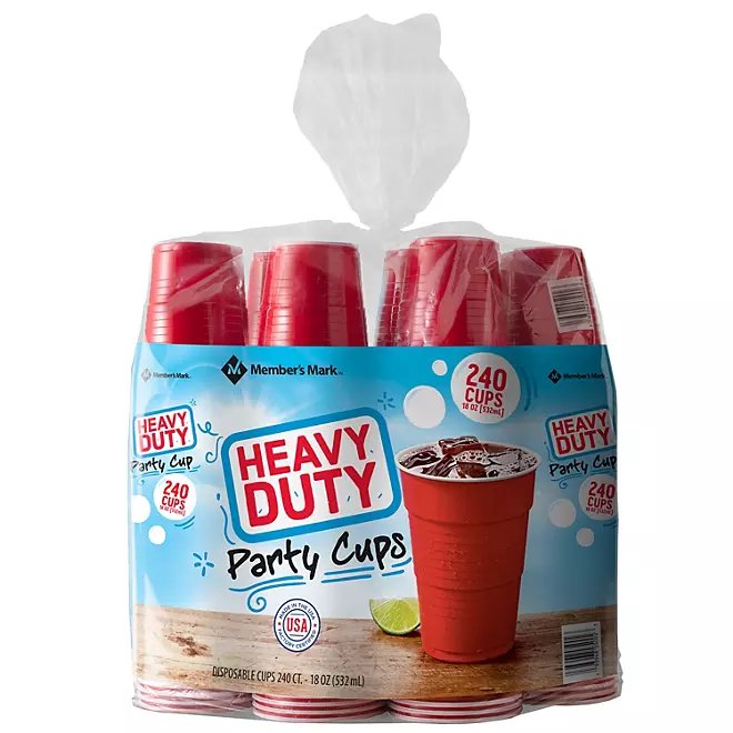 Member's Mark Heavy-Duty Red Cups (18 oz., 240 ct.)