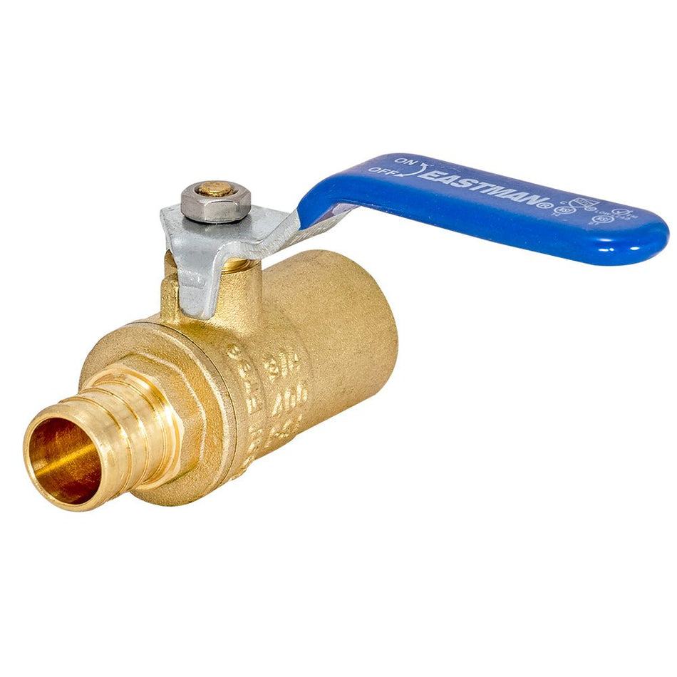 Eastman 1/2-in. Sweat x 1/2-in. PEX Barb Lead-Free Ball Valve