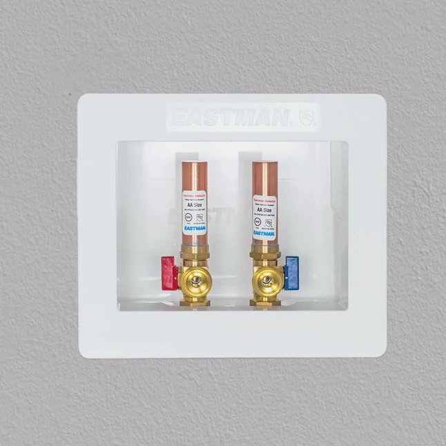 Caja de salida para lavadora de drenaje doble Eastman con pararrayos - 1/2 pulg. Crimp PEX