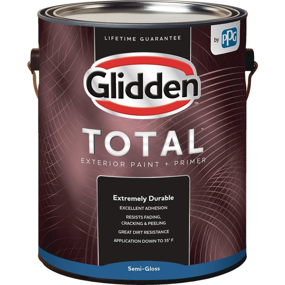 Glidden® Total™ Exterior Paint + Primer (Semi-Gloss, White & Pastel Base)