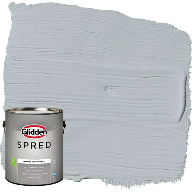 Pintura e imprimador para interiores Glidden Spred Grab-N-Go, semibrillante (escarcha gris, 1 galón) 