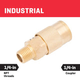 Kobalt Brass Coupler (M) 1/4-in Industrial