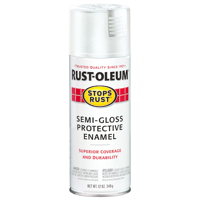 Rust-Oleum  Stops Rust Semi-Gloss White Spray Paint (NET WT. 12-oz)