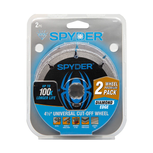 Spyder Diamond Edge 2-Pack Diamant-Trennscheibe mit 4,5-Zoll-Körnung