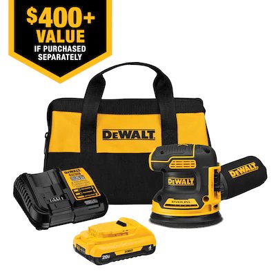 DeWalt XR 20-Volt Brushless Cordless Variable Speed Random Orbital Sander with Dust Management (Battery Included)