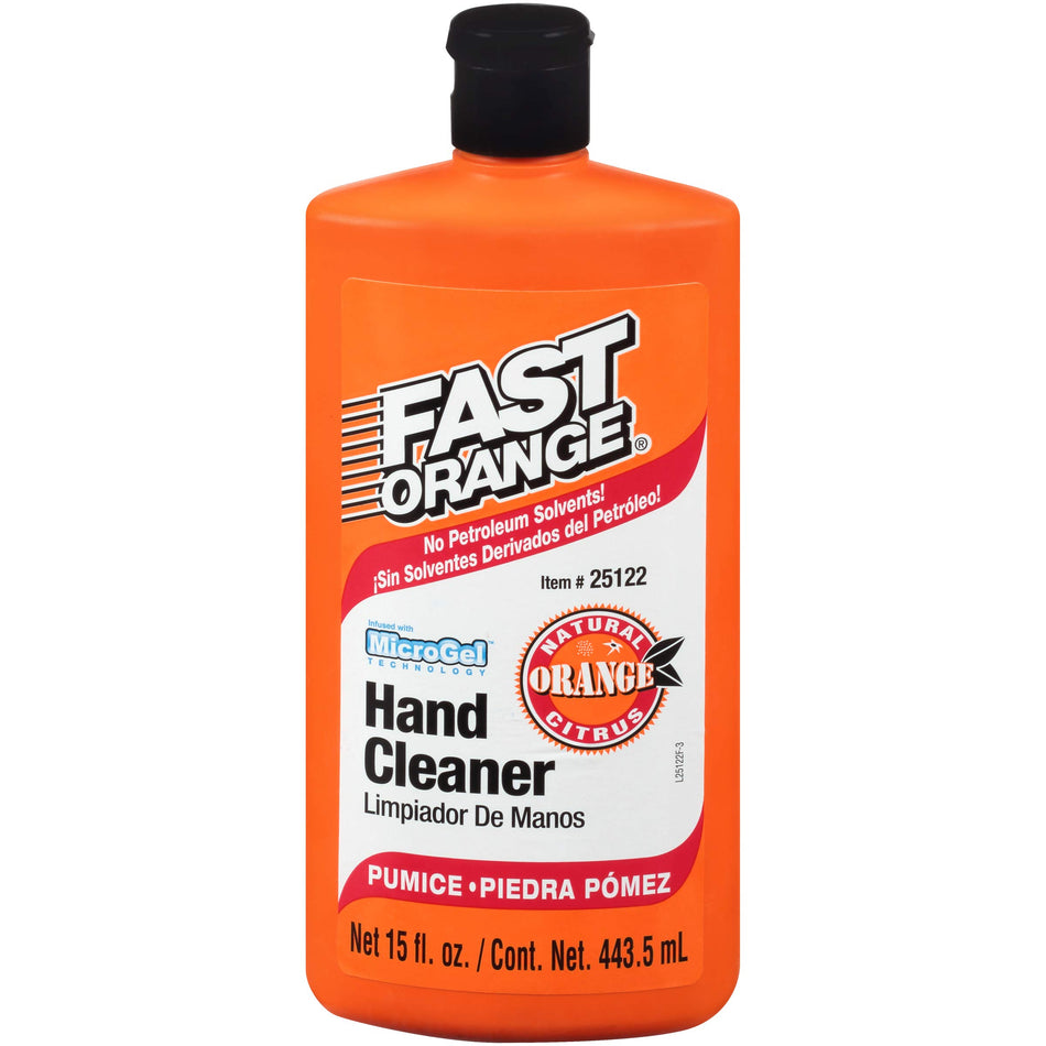 Permatex 25122 15 oz. Limpiador de manos Fast Orange con loción pómez