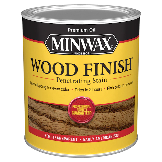 Minwax Wood Finish Oil-Based Early American Semi-Transparent Interior Stain (1 cuarto de galón)