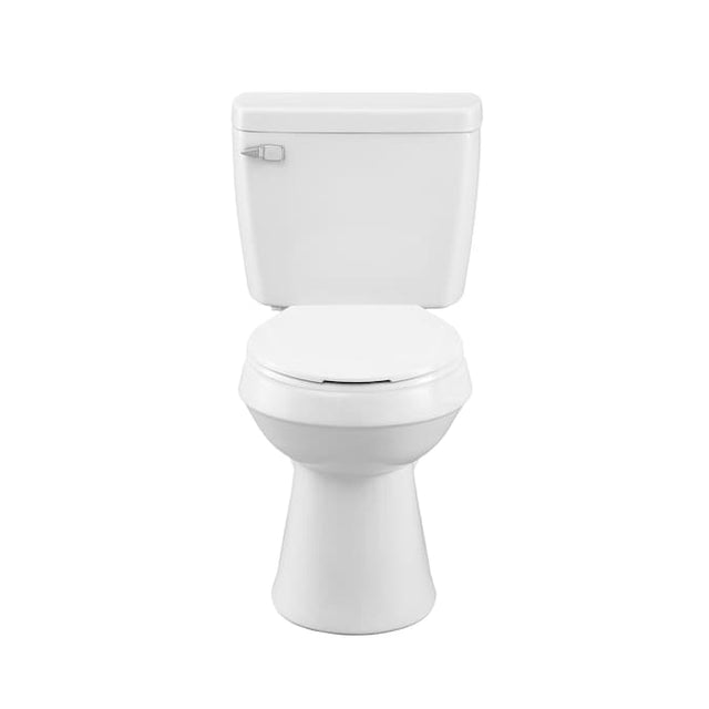 Project Source  Pro-Flush White Round Chair Height 2-piece WaterSense Toilet 12-in Rough-In Size (Ada Compliant)