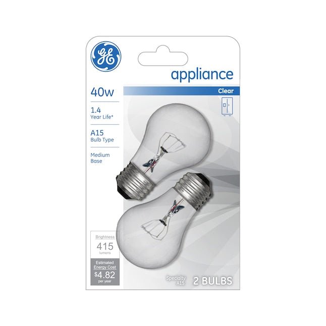 GE Classic 40-Watt dimmbare A15-Glühbirne (2er-Pack)