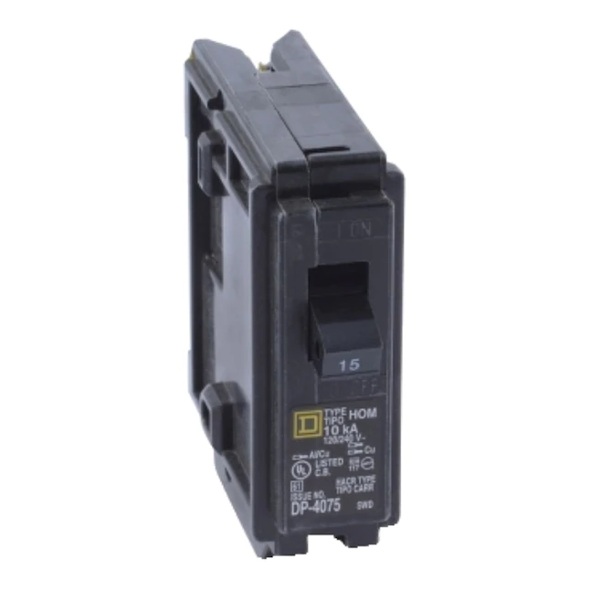 Square D  Homeline 15-Amp 1-Pole Standard Trip Circuit Breaker