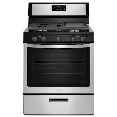 Whirlpool 30" 5-Burners 5.1-cu ft Freestanding Gas Range Stainless Steel