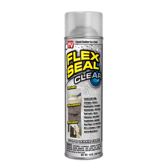 Flex Seal 14 fl oz klares Aerosolspray mit wasserfester, gummierter Beschichtung