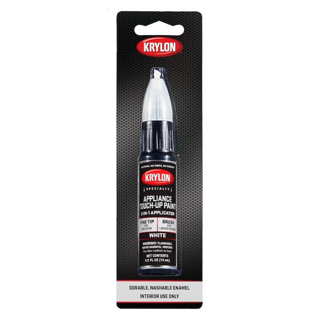 Pintura de retoque para electrodomésticos Krylon, brillo, blanco, 0.5 fl oz