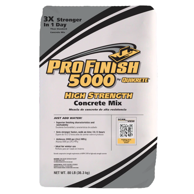 Mezcla de concreto de alta resistencia Quikrete ProFinish 5000 de 80 lb