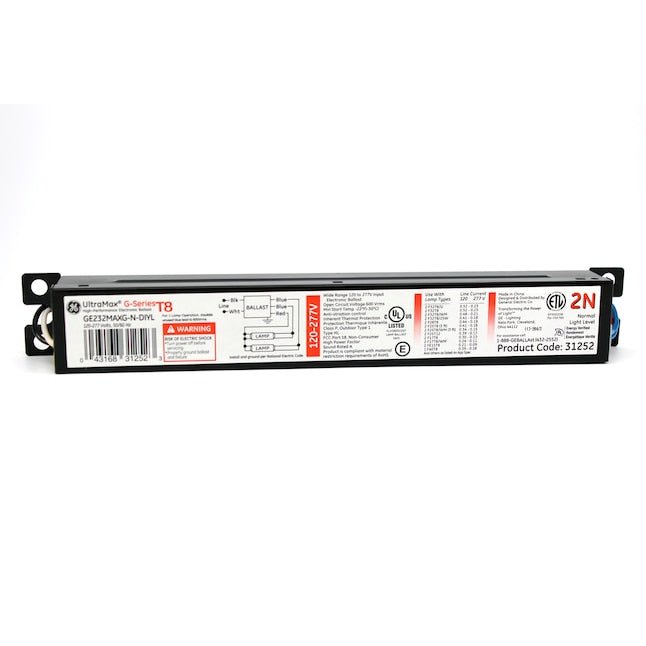 GE T8 2-Bulb Commercial Fluorescent Light Ballast